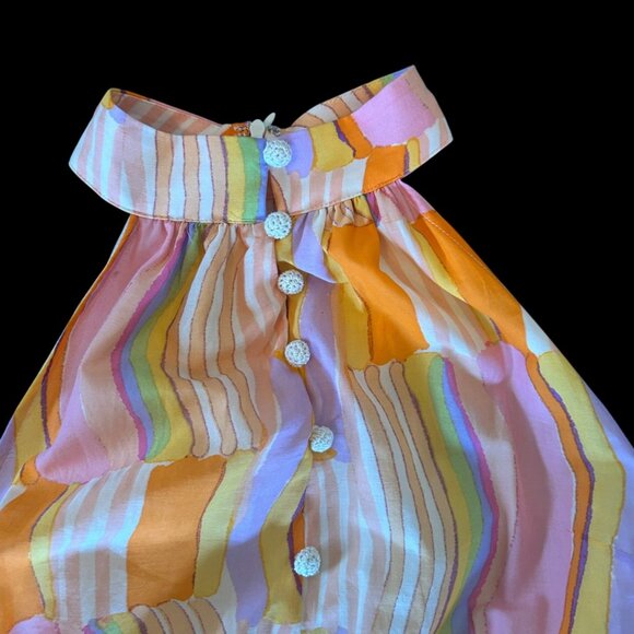 Fate Groovy Psychedelic Hippie Free Spirit High Neck Dress M - Picture 5 of 7